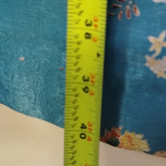 ZARA TRF Collection Floral Kimono Style Satin Robe Teal Blue Size M - Picture 9 of 9